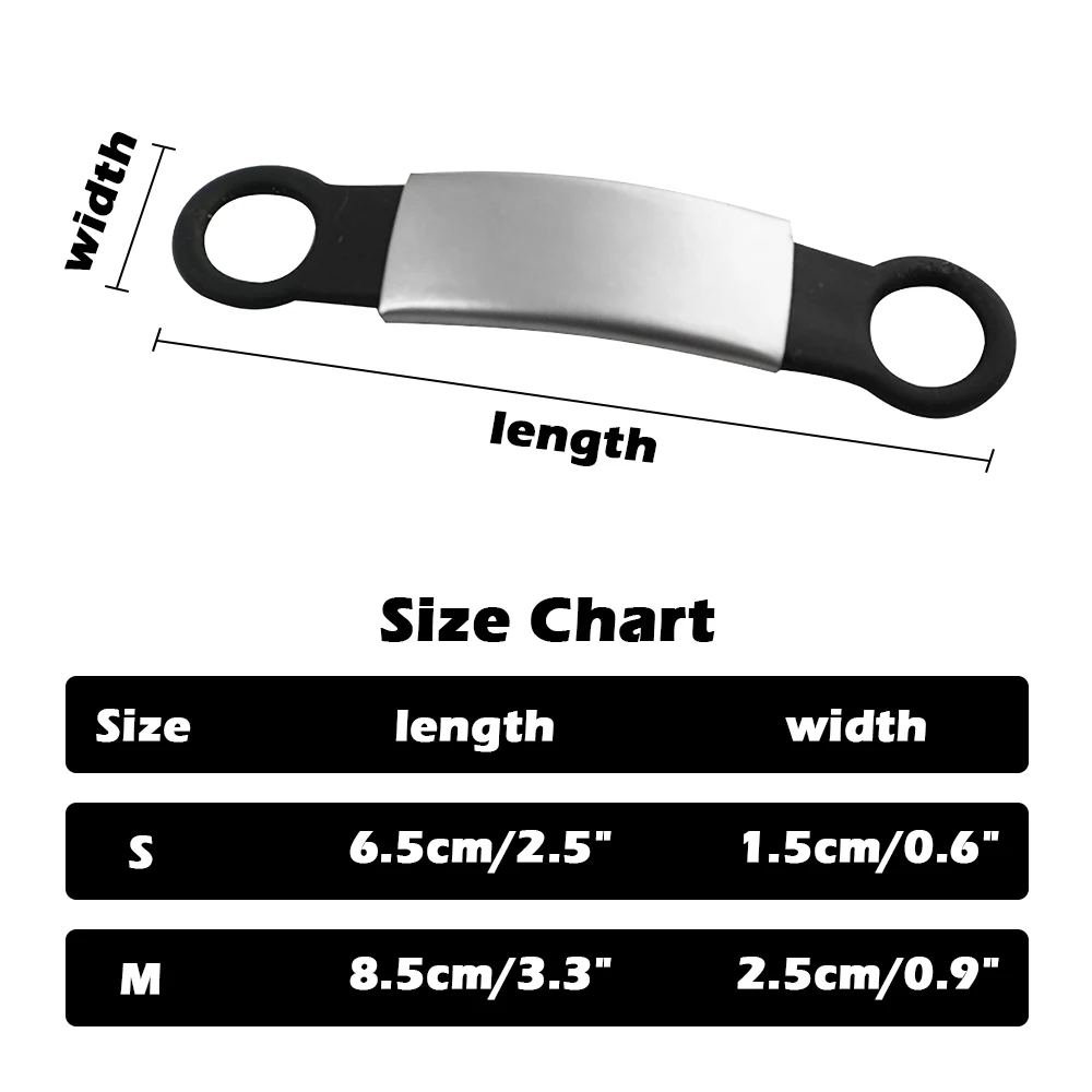 

1Pc Stainless Steel Pet Dog Tag Silicone Dog ID Tag Engraved Dog Collar Anti-lost Pet Nameplate Tags For Dog Cat Tensile Rubber