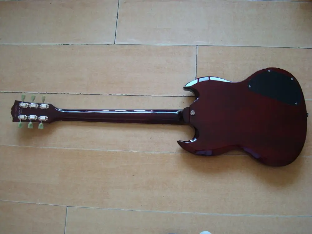 Электрическая гитара drak red коричневая lefthand с левой рукой цельный корпус одна шея