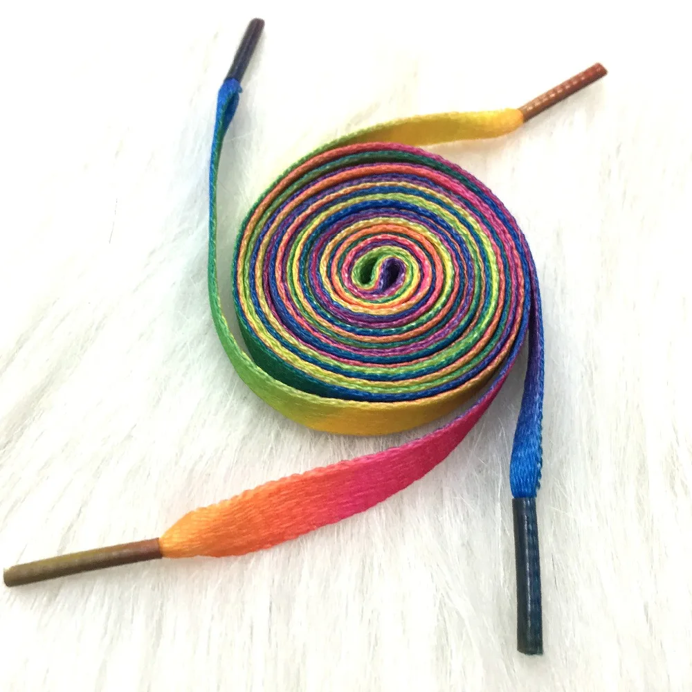 Фото 1Pair Colorful Shoelaces Rainbow Gradient Flat Shoe laces For Canvas Casual Shoes Chromatic Colour Shoelace 80CM/100CM/120CM/150 Обувь 1Pair Colorful Shoelaces Rainbow Gradient Flat Shoe laces For Canvas Casual Shoes Chromatic Colour Shoelace 80CM/100CM/120CM/150 Обувь
