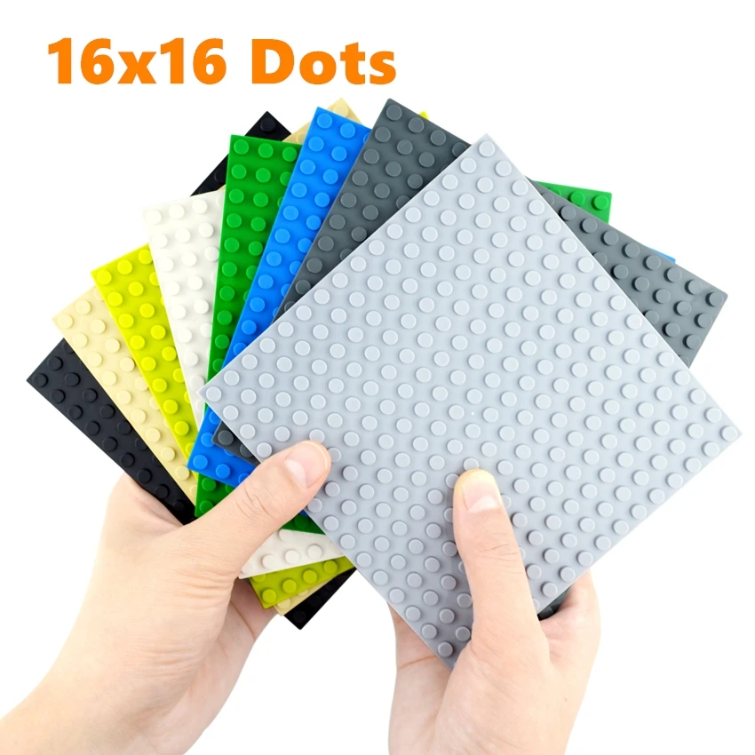 

2PCS 16X16 Dots DIY Building Blocks 16*16 Dots Baseplates Bricks Educational Assemblage Construction Base Plates Toys for Kids