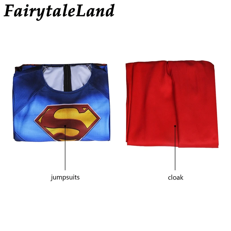 

Superhero Jumpsuit with Soles Clark Kent Costume Adult Man Halloween Outfit and Lois Cosplay Bodysuit TV Printing Zentai Cape