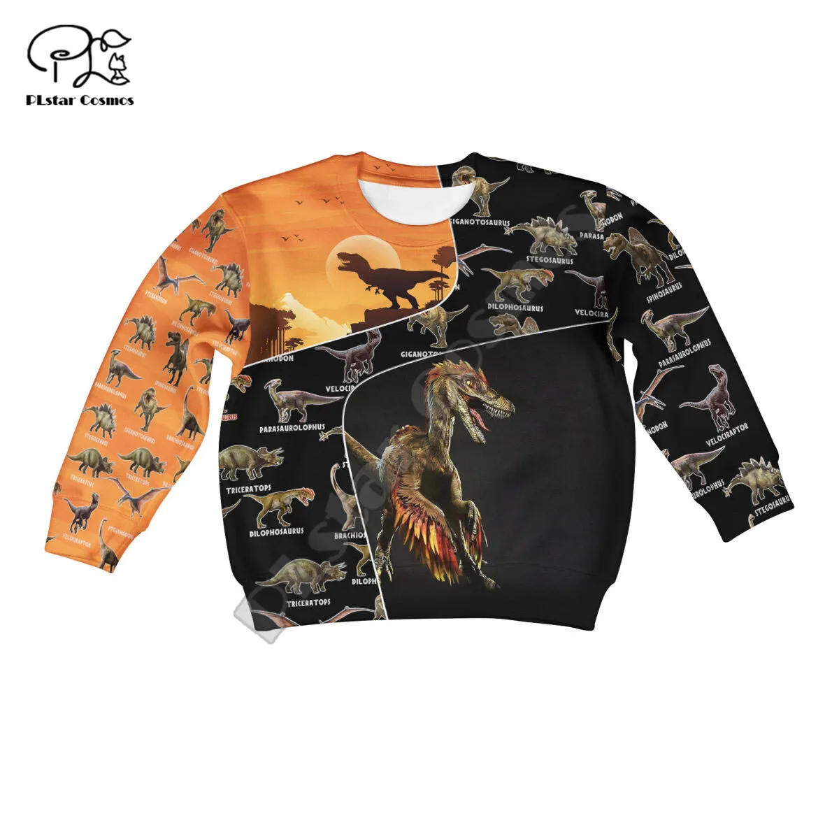 

Новинка 2021, модная Толстовка PLstar Cosmos с 3D принтом Love Dinosaur, Детская толстовка для мальчиков и девочек, повседневная детская одежда на молнии с капюшоном D07