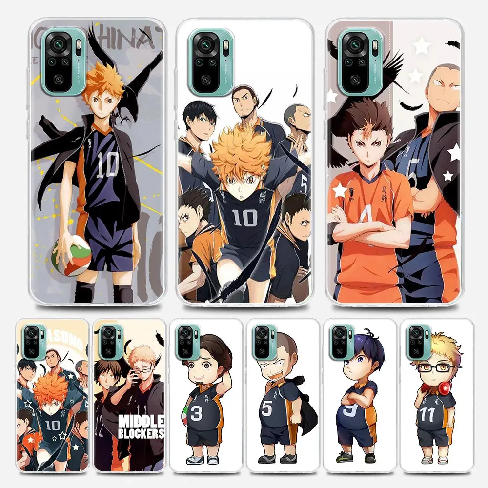 

Haikyuu Anime Shoyo Hinata Clear Phone Case for Xiaomi Mi 11 10 10T Note 10 Mi 9 SE Mi 11T Pro Poco X2 M3 F3 X3 M4 Soft Silicon