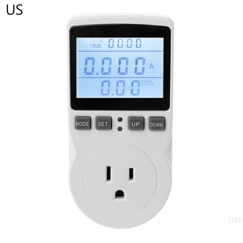 Digital Power Meter Socket EU/US/UK Plug Energy Current Voltage Watt Electricity Cost Measuring Monitor Analyzer Ele | Инструменты