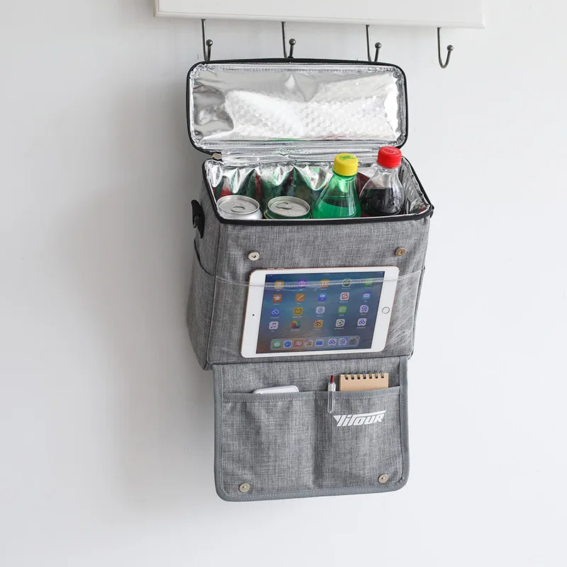 Car Seat Back Organizer Hanging Waterproof Cooler Bag Lunch Bag Food Drink Thermal Pouch Picnic Box Insulated Cool Container