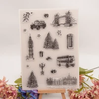 1pc christmas transparent clear silicone stamp seal diy scrapbooking rubber hand account album diary decor reusable 14 521cm