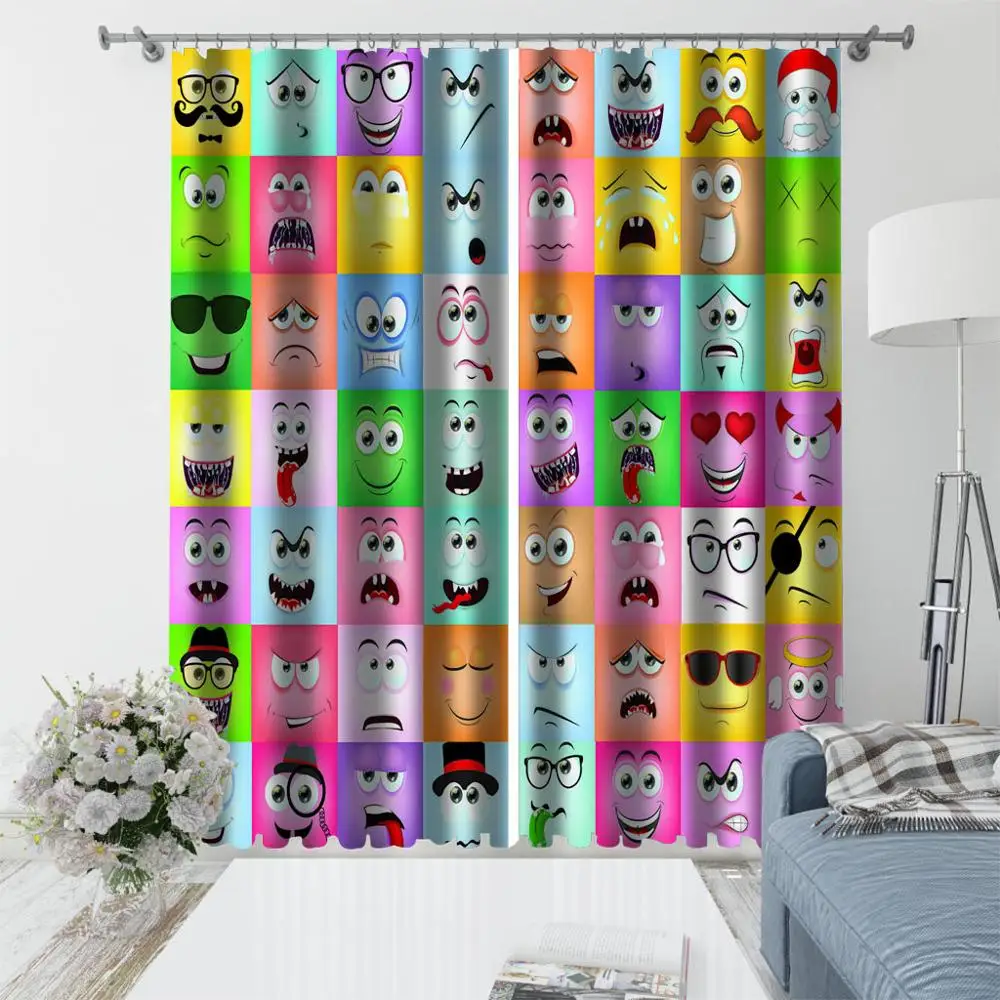 

cartoon curtains Modern Home Decoration Blackout 3D Curtain stereoscopic lifelike Drapes Cortinas