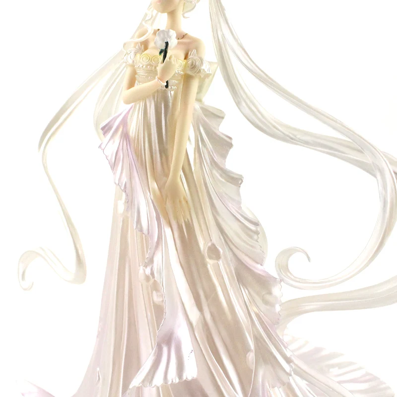 

Anime 25CM Sailor Moon Figure Toys Tsukino in Wedding Dress Serenity Anime Beauty PVC Collection Model Dolls For Children