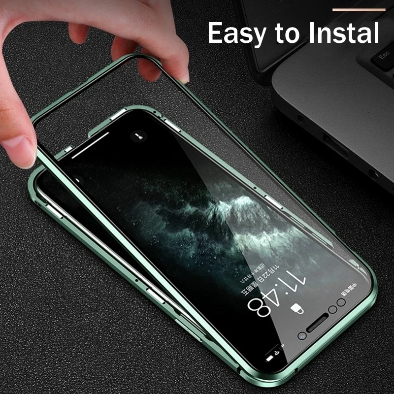 magnetic case for huawei p40 p30 pro mate 20 30 honor 50 30 30s x10 nova 6 7 pro 7se 8 case with camera lens tempered cover free global shipping