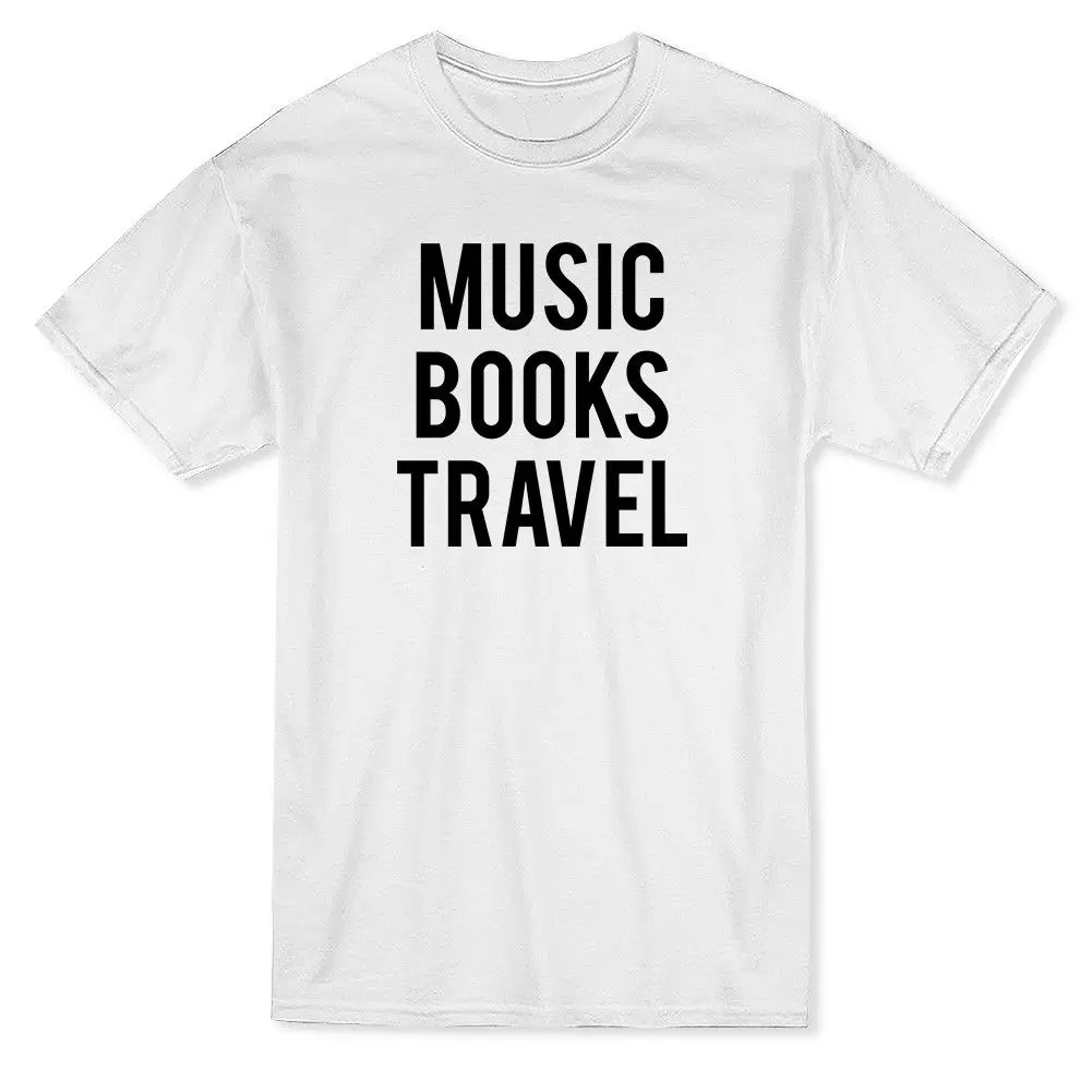 

Music, Books, Travel Men's T-shirt Print T Shirt Men Brand Clothing 100% Cotton Geek Family Top Tee 100% Cotton