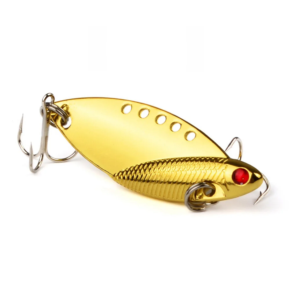 

Fishing Lures Metal Vib Vivid Vibrations Spoonbait Lure Fishing Bait Bass Artificial Hard Bait VIB 3d Eyes Spoon Wobble