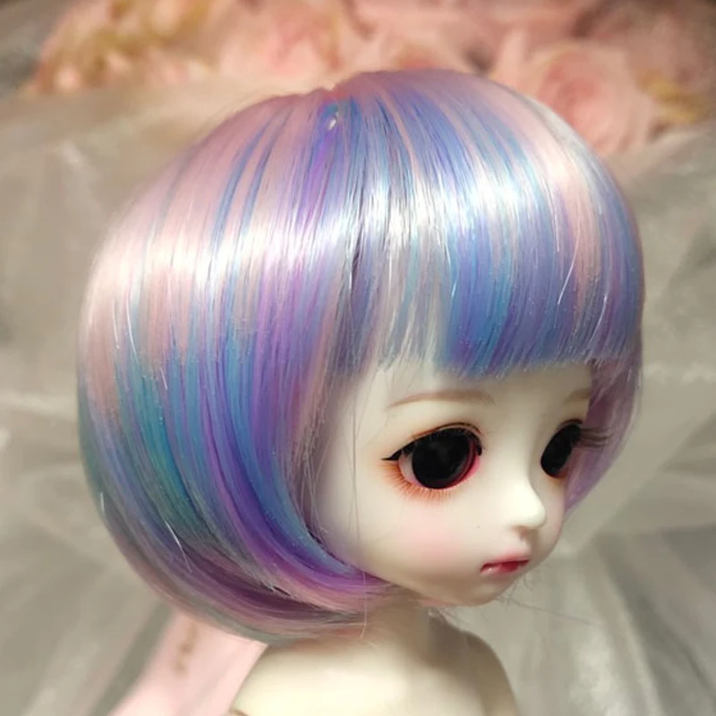 1/3 1/4 1/6 1/8 Bjd Кукла SD парик короткие красочные милые волосы термостойкая