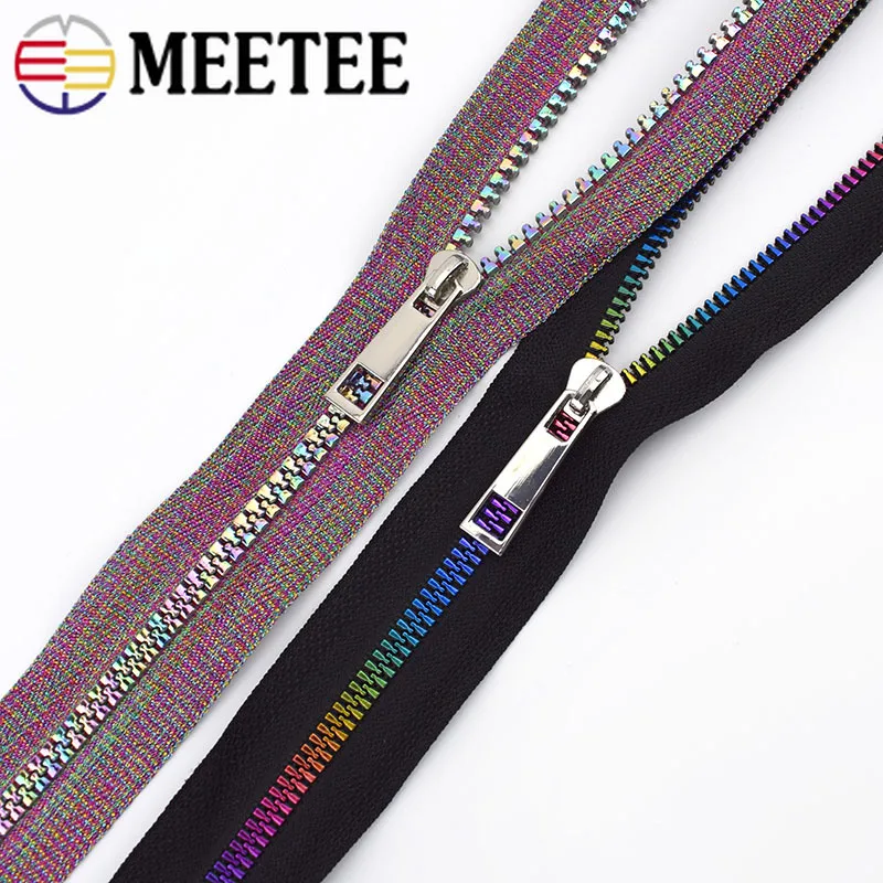 

Meetee 2/4/8M 5# Resin Coded Coil Zipper for Bag Decoration Zippers Coat Jacket Repair Sewing Zips DIY Garment Tailor Accessory