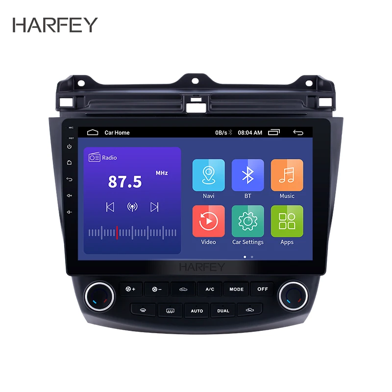 Harfey 2Din 10 1 &quotAndroid 9 0 Авто радио автомобиль GPS Navi для Honda Accord 7 2003 2004 2007 автомобильный