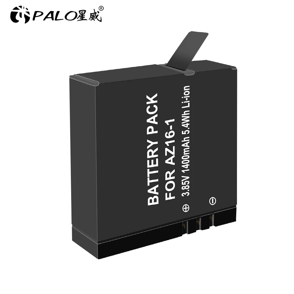PALO 1 4 шт. AZ16 1400mAh 3 85 V батарея + ЖК дисплей USB двойной зарядное устройство для