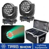 19x15w rgbw led zoom moving head light lyre wash beam effect light dmx dj equipment flight case packing for stage dj party show