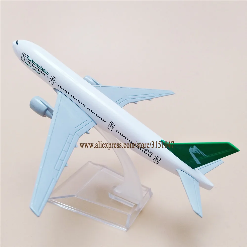 16 см Air Turkmenistan B777 Боинг 777 авиакомпании авиаперевозки металлическая модель литая