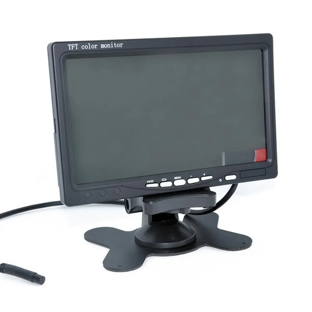

7 inch Color TFT LCD screen 16: 9 Car Monitor 640W * RGB * 480H Screen 2 Way Video Input For Reverse Rear View Camera DVD VCD
