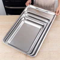 stainless steel non stick baking loaf pans rectangle fruit food storage trays plate steamed sausage dishes bakeware kitchen tool