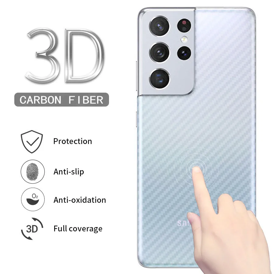 5 шт. углеродного волокна задняя защитная пленка для экрана Samsung Galaxy Note 8 S8 9 S9 10 S10 20