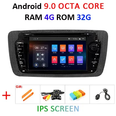 DSP ips 8 ядерный 4G 64G 2 Din Android 9,0 Автомобильный мультимедийный dvd-плеер gps Авторадио для SEAT Ibiza 2009-2013 автомобильный Радио Аудио fm obd2 - Цвет: 9.0 4G 32G IPS