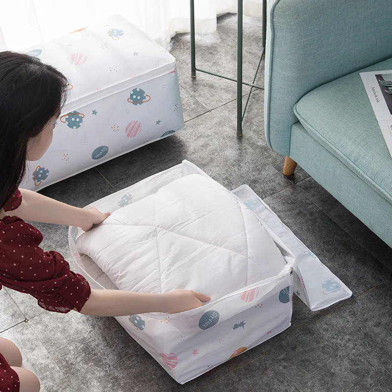 1 шт. PEVA прозрачная сумка для хранения одеял домашняя коробка органайзер одежды