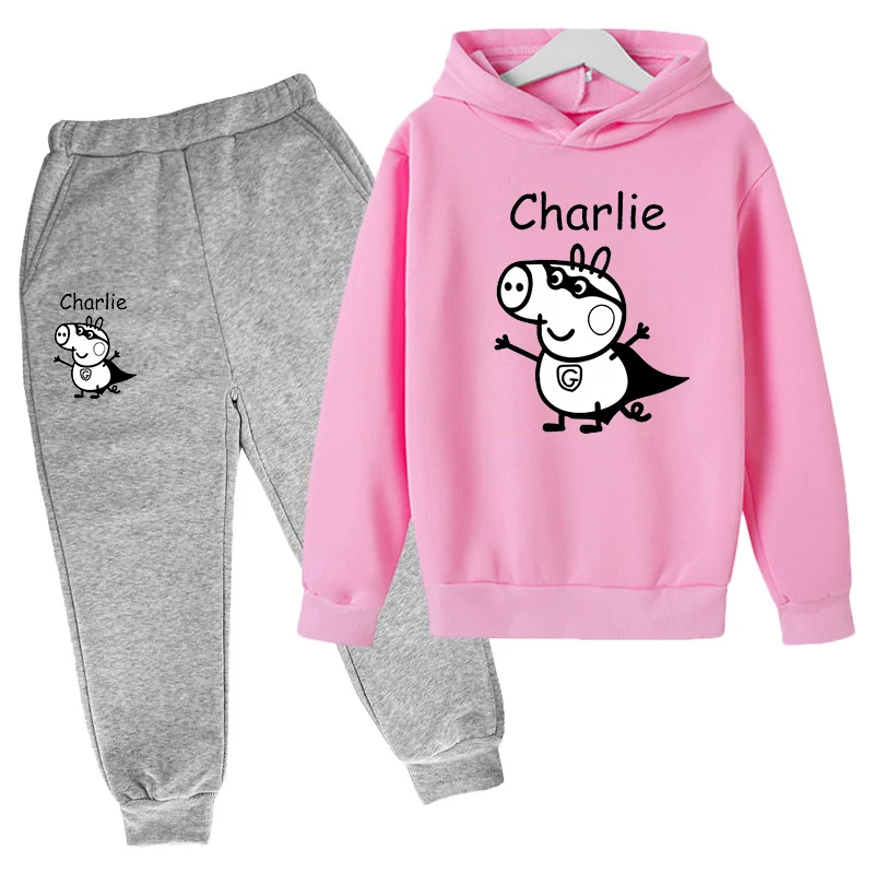 

Boys' clothing children's clothing suit spring and autumn long-sleeved hooded trousers baby clothes hot sale Harajuku boys' suit