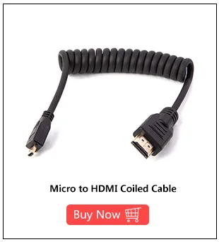 Lanparte высокоскоростной полный HDMI 2,0 спиральный кабель для 4K 60P 8 бит для BMPCC 6K 4K для Panasonic S1 камера аксессуары для Atomos
