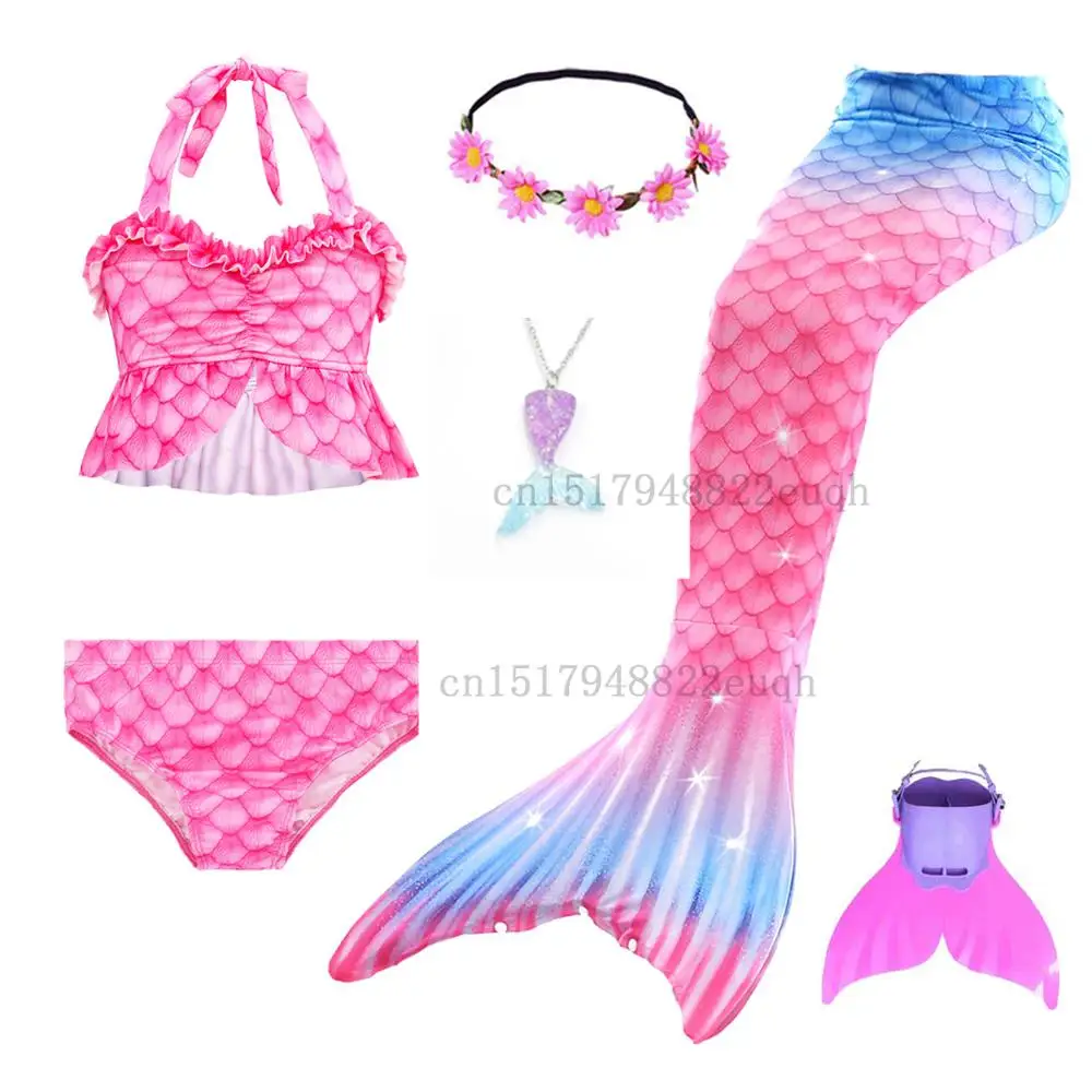 Новинка хвост русалки для девочек косплей парики костюмы детский купальный
