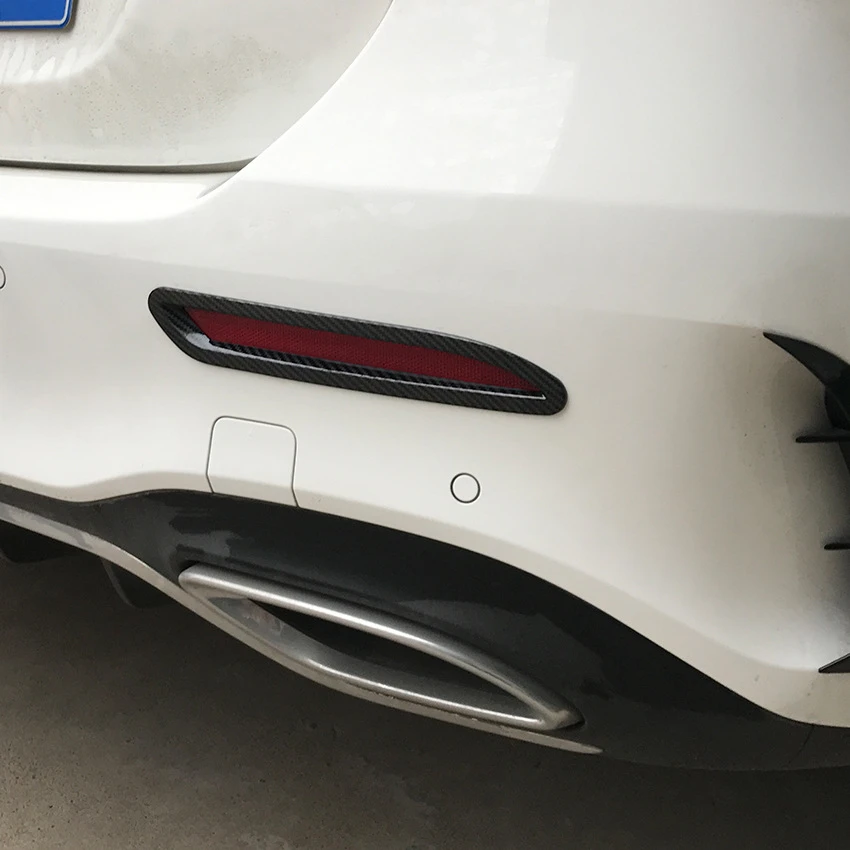 

2pcs Rear Fog Lamp Decorative Frame Strip is Suitable for Mercedes-benz A-class A180l A200l Carbon Fiber Pattern Exterior Strip