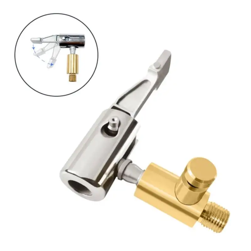 

Stainless Steel Tire Chucks Air Compressor Air Chucks Tire Inflation Nozzle Car Accessories Conversion Head Clip Type Nozzle