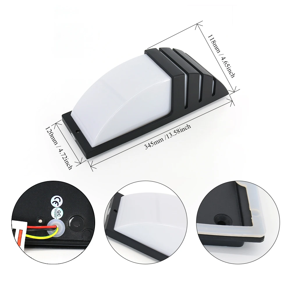 Уличная настенная лампа Oreab с датчиком движения 10 Вт IP65 3 светильник ных цвета 220