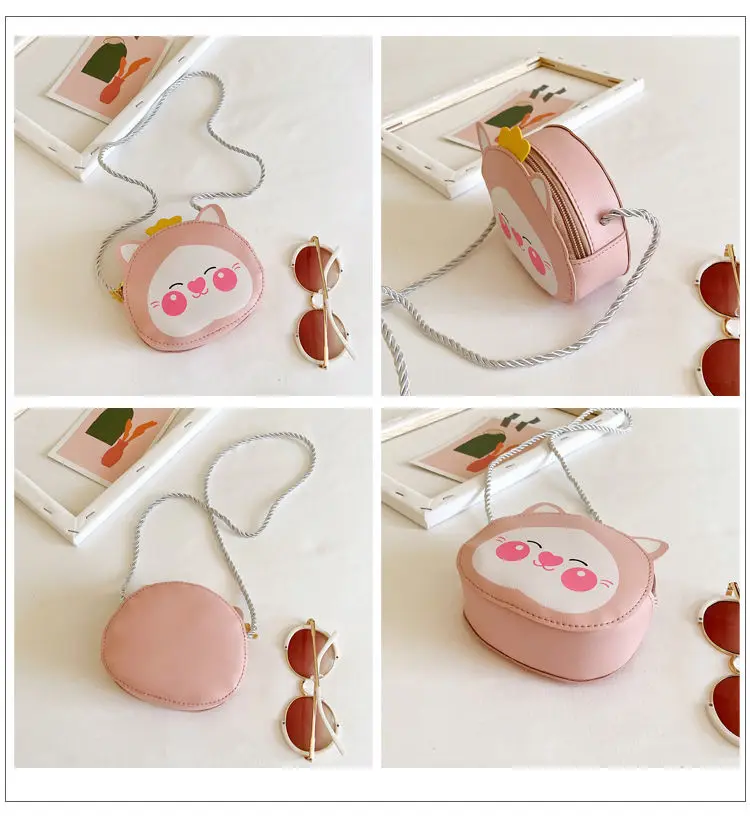 

Cartoon Children Girls Mini Shoulder Bag Cute Baby Kids Messenger Bag Lovely Princess Accessories Coin Purse PU Leather Handbags