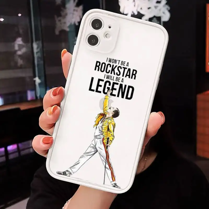 

Freddie Mercury Queen band luxury design Phone Case matte transparent For iphone 7 8 11 12 plus mini x xs xr pro max cover