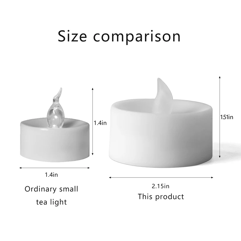 

12x 6x 5.5cm Electronic Candles Remote Control Tea Light RGB Warm White Flicker LED Night Light Christmas Wedding Party Decors