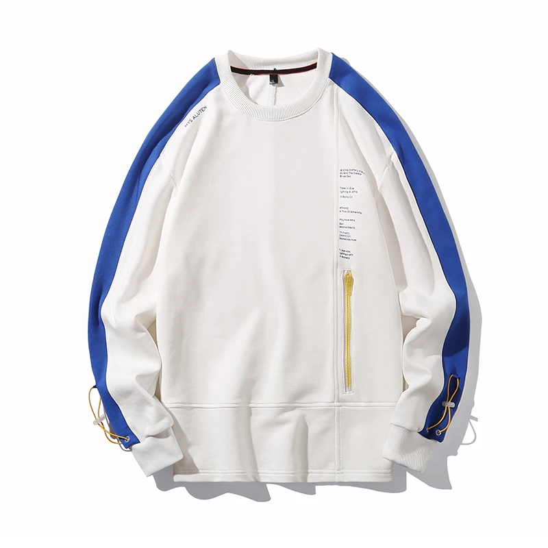 2020 толстовки для мужчин с лентами и круглым вырезом уличный пуловер Толстовка