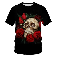 summer 2021 hot sale menwomen 3dt shirts skull 3d digital printing mens large size fashion loose o neck short sleeves