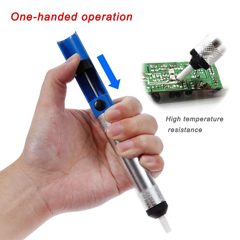 

Устройство всасывающее алюминиевое металлическое ручное, Вакуумный паяльник для удаления, отсасыватель, вспомогательный инструмент для р...