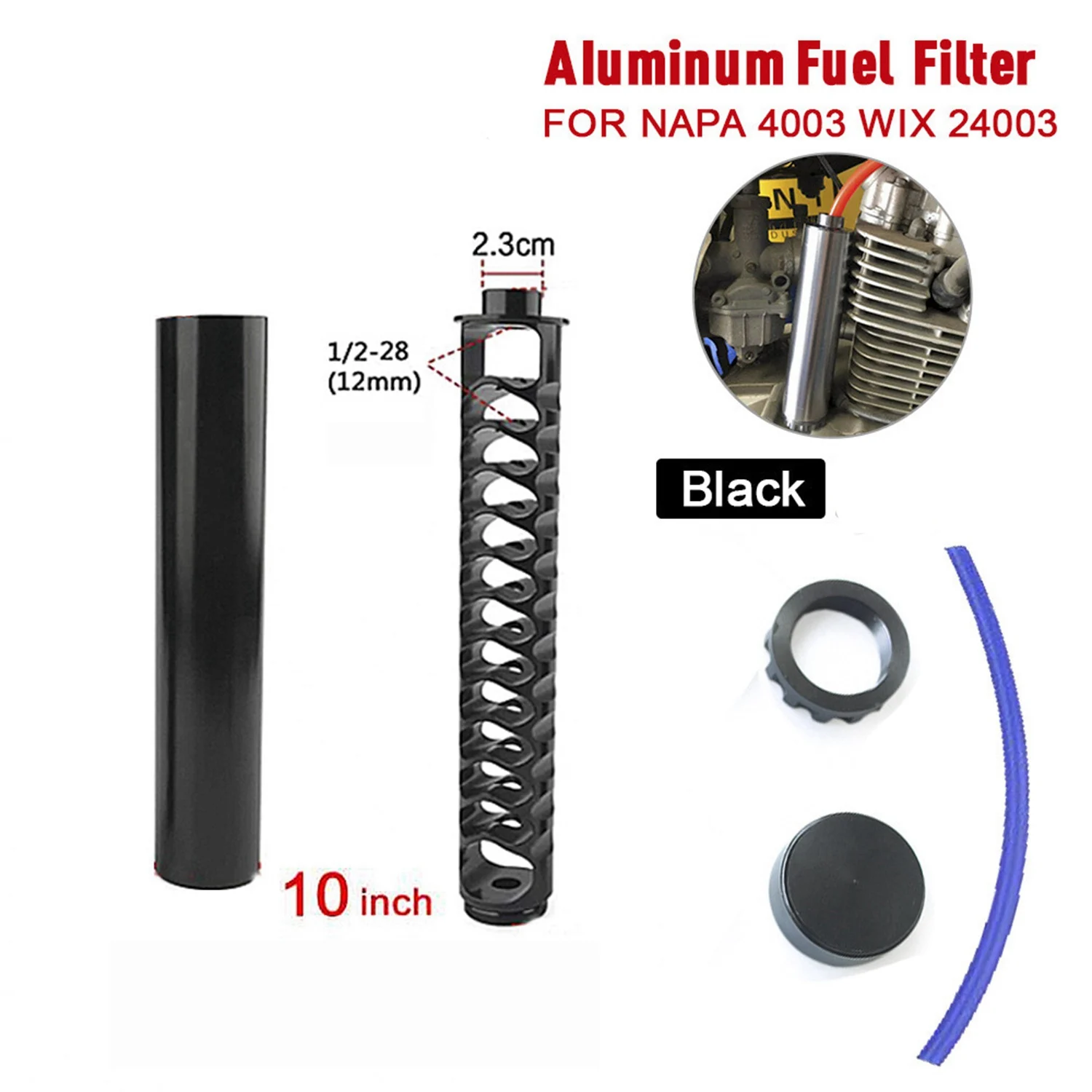 Алюминиевый Топливный фильтр-уловитель для растворителя NAPA 4003 WIX 24003 1/2-28