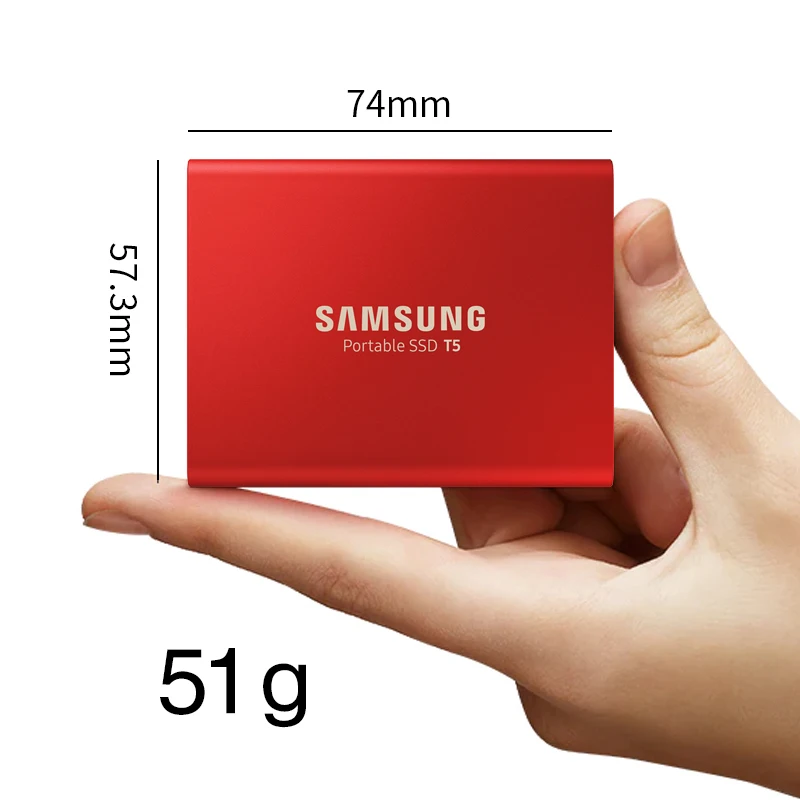 Внешний портативный накопитель Samsung T5 SSD 250 ГБ 500 1TB 2 ТБ USB 3 1 внешний твердотельный