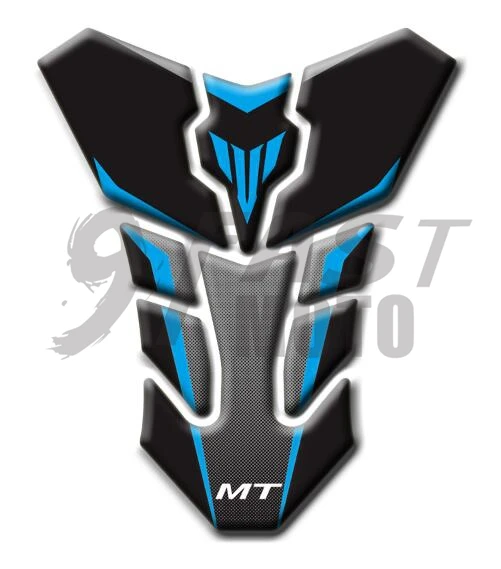 

9FastMoto 3D Motorcycle Tank Pad for Motorbike Racing Fuel / Oil / Gas Tank Decal (Blue & Black)