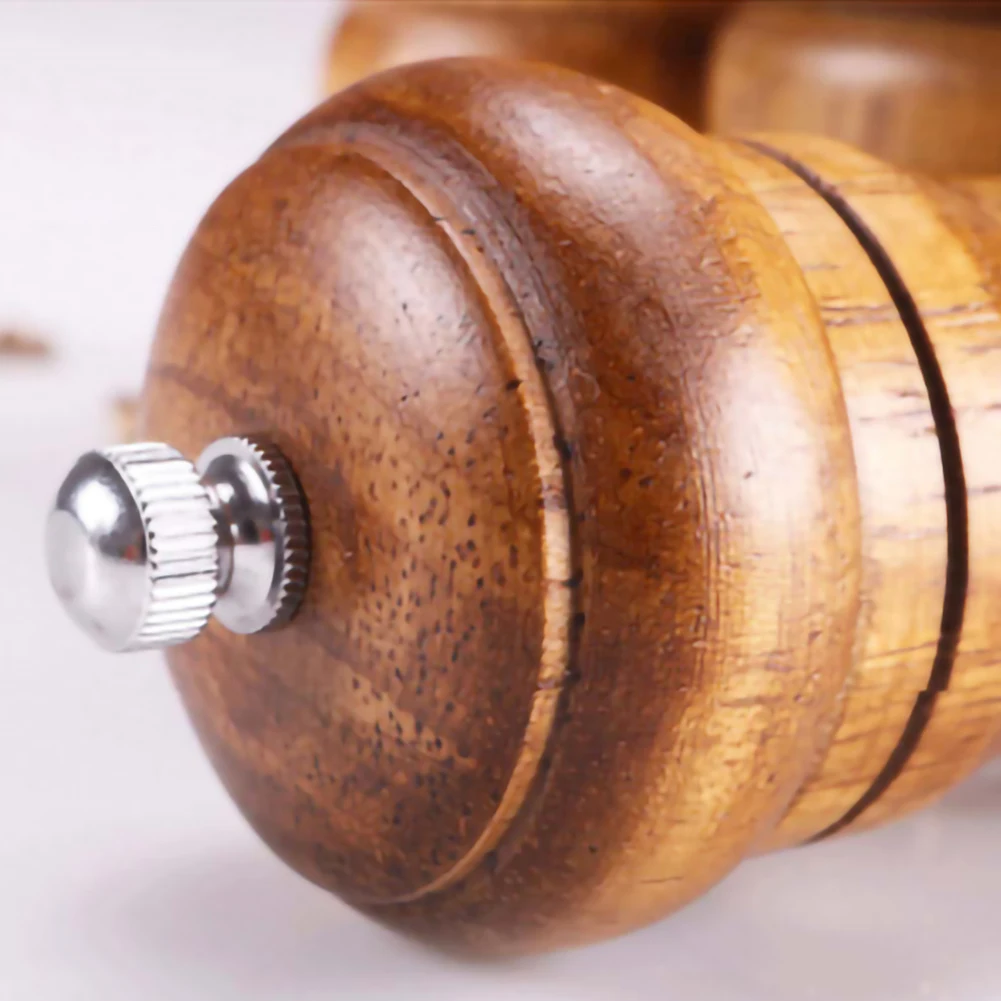 

Salt and Pepper Mill Wood Pepper Shakers with Strong Adjustable Ceramic Grinder with spare Ceramic Rotor - Kitchen Accessories
