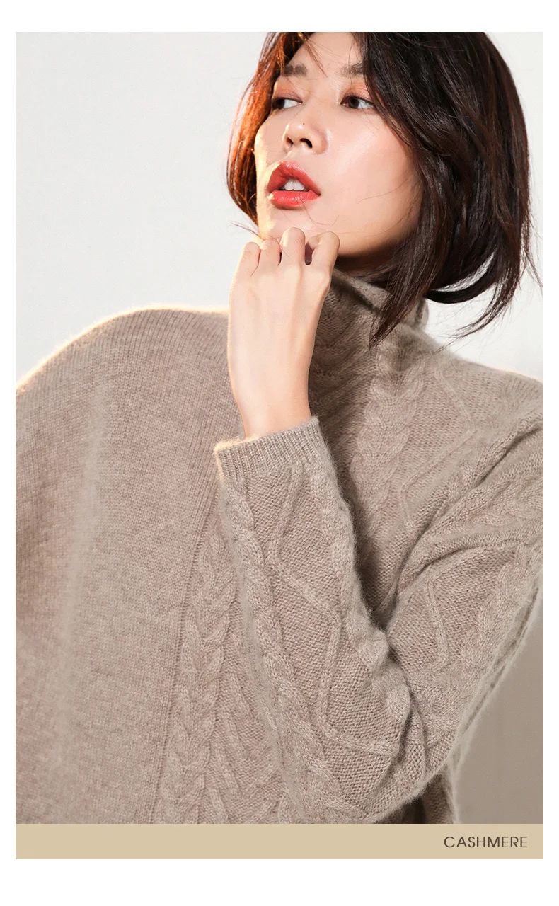Luxury two pieces 50% cashmere+ 30% wool suits female high collar warm mink cashmere Knit tops+ wide leg wool pant sets F788