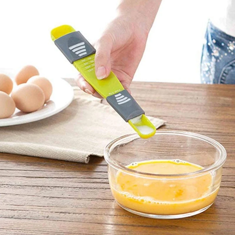 

Adjustable Measuring Spoon Creative Double End Adjustable Scale Eight Stalls Measuring Spoon Measuring