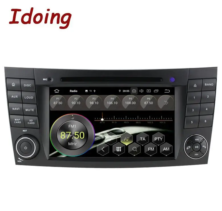 Standard Idoing " 4G+ 64G 8Core 2 din Andriod 9,0 автомобильный Радио gps DVD мультимедийный плеер для Mercedes-BenzE класс W211 ips экран навигации - Цвет: Standard