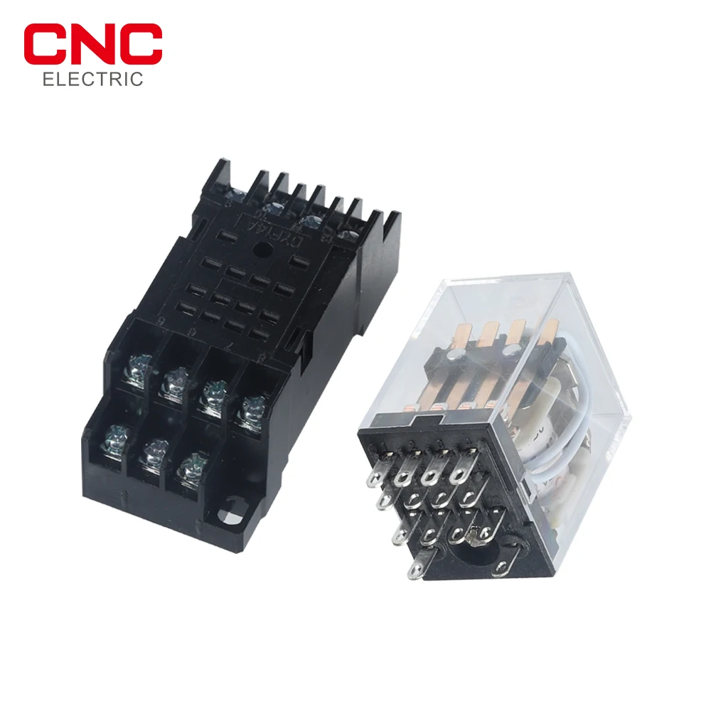 Маленькое электромагнитное реле MY4 1 шт. силовое 12 В постоянного тока 24