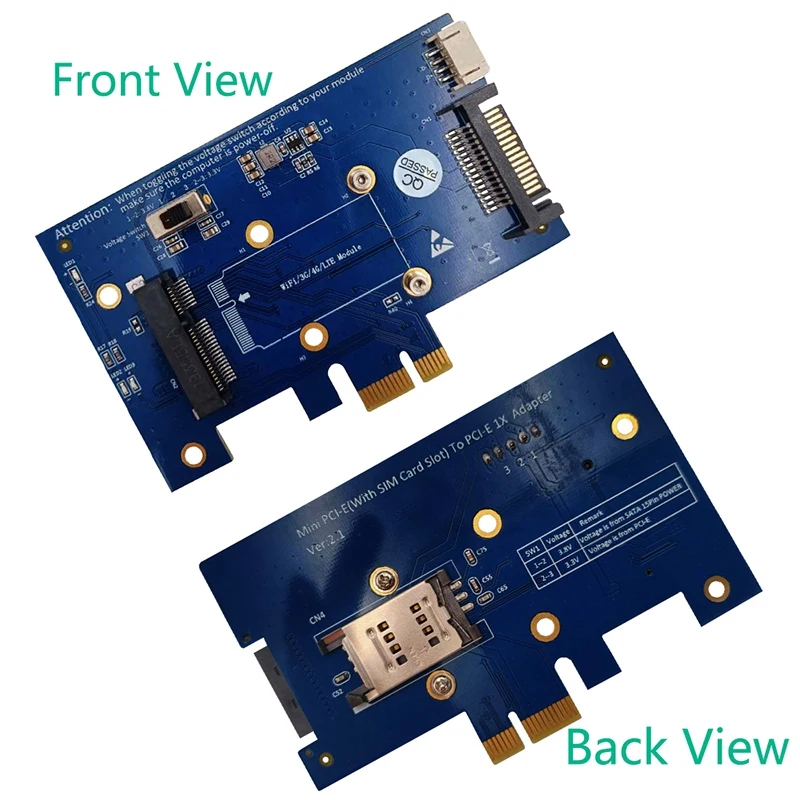 Мини PCI-E беспроводная сетевая карта адаптер PCI Express для 1x с слотом sim-карты WiFi и