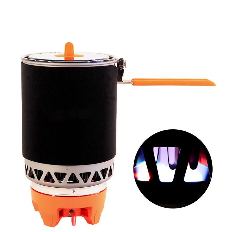 

Outdoor Cooker Reactor System Camping Stove 1.6L Bowl Pot Cookware Combination Gas Cooking System Stove Portable Propane Burners