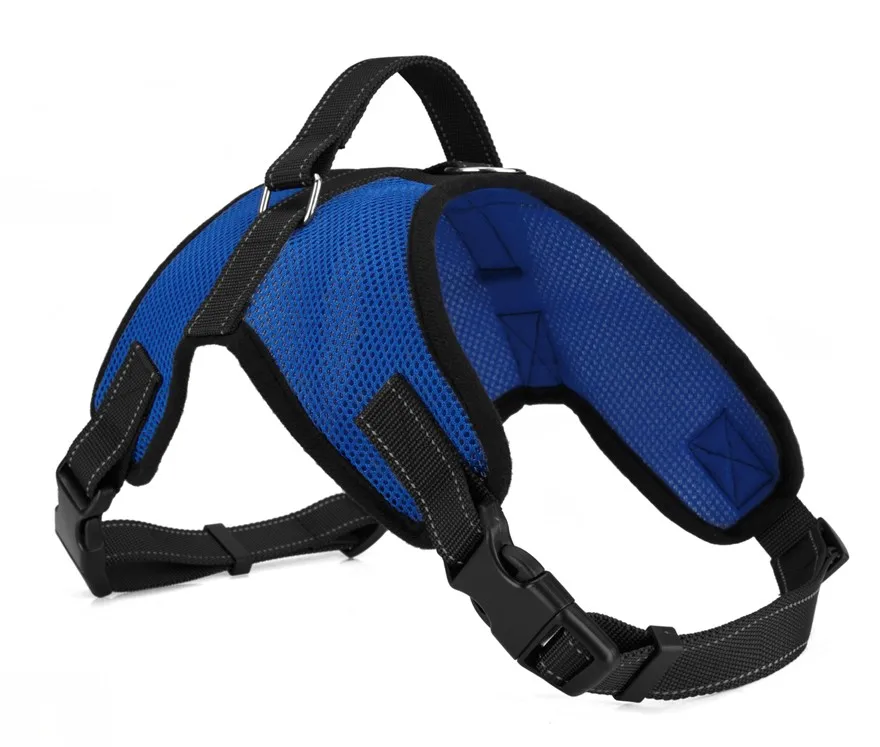 Mesh Blue Поводок для собак розового цвета, для средних и больших собак ремни жилет XL Регулируемый не тянуть золотистый ретривер, собака принадлежности - Цвет: Mesh Blue