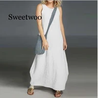 women s summer dress ladies sleeveless sundress long maxi vestidos robe femme beach party dresses 5xl